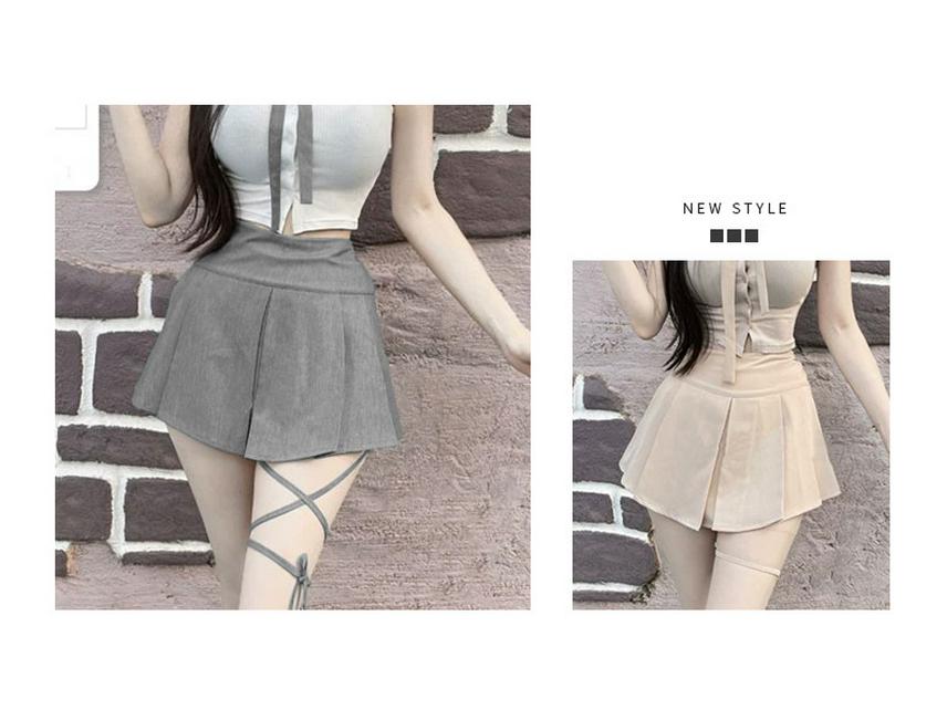Dongdaemun Women's High Waist Slimming A-Line Skirt Pants