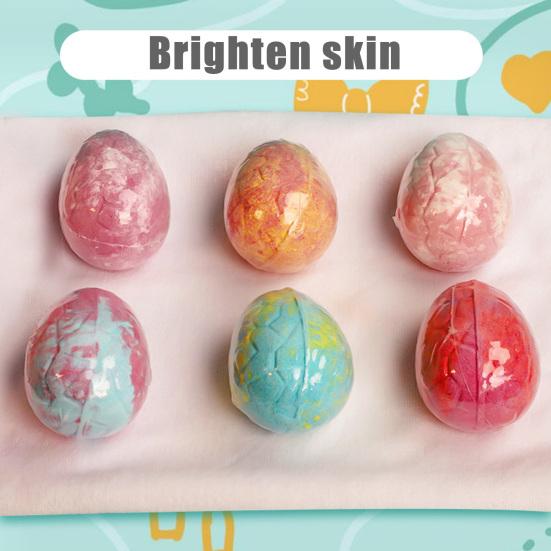 1 Set Bath Toys Dinosaur Egg Set with Sea Salt Ingredients Colorful Bubble Bath Fizzies with Surprise Sea Animal Inside Gentle Bubbles Spa Bath Gift