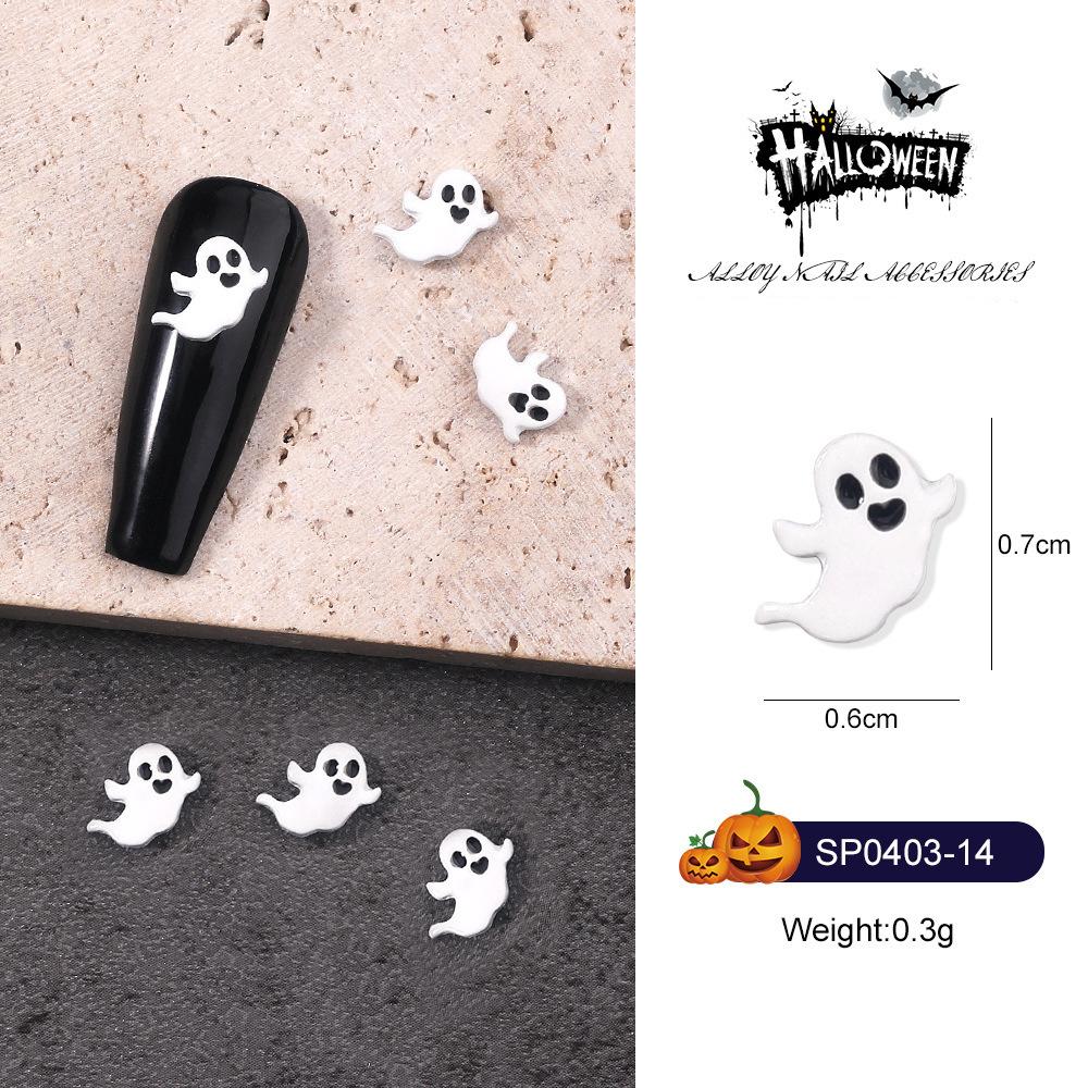 1PCS Pumpkin Skull Bat Nail Art Parts Retro Punk Style Alloy Finger Nail Charms Metal DIY Nail Art Decoration Accessories