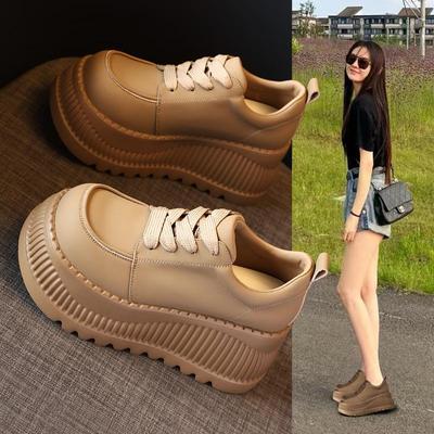 Plateau-Sneakers für Damen mit erhöhter Plateausohle – Herbstkollektion 2024, Sport- und Freizeitschuhe mit weicher, dicker Sohle, Stil 8305-1