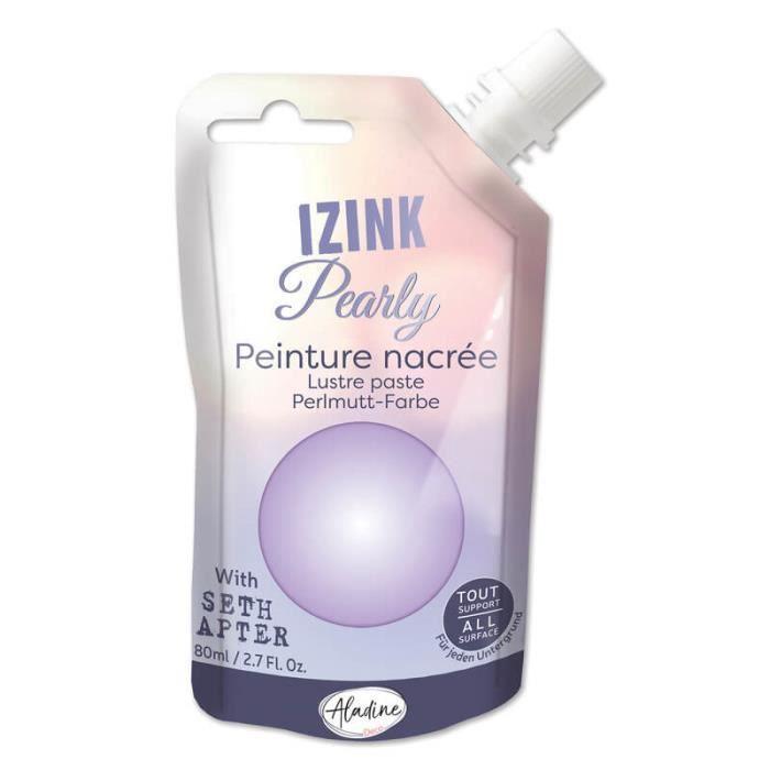 Peinture - Izink - Pearly - Violet pastel - 80ml - Multi-supports crémeuse
