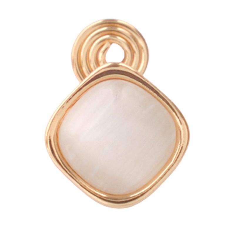 Elegant Chinese Cat's Eye Stone Ear Clips for Women - High-End Mosquito Coil Disc Earrings