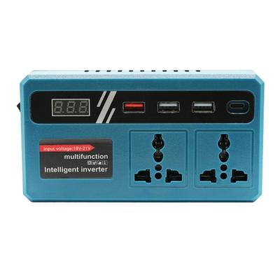 Multiple Port USB Charging and Power Converter 18-21V To 220V Featuring 2 Alternating Current Outlets 3 USB Port 1 Type C