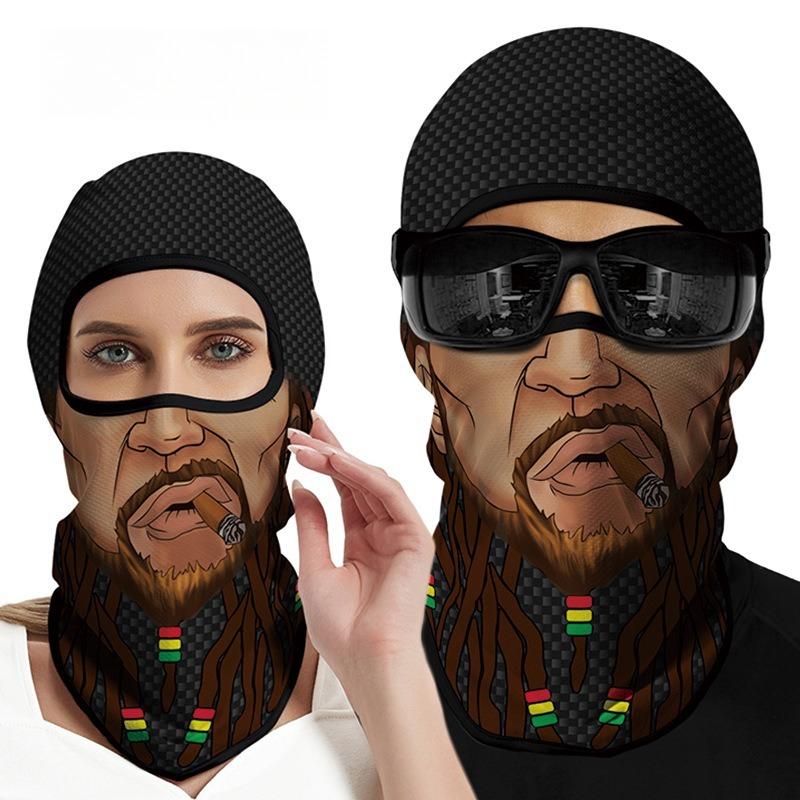 1PC summer sunscreen headgear men and women outdoor locomotive riding helmet lining headgear fishing funny face kini face mask