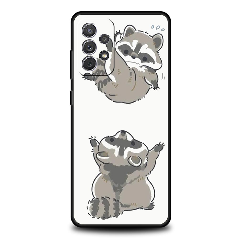 Phone Case For Samsung Galaxy A17 A15 A13 A51 A71 A41 A31 A21S A07 A03S A05 A35 A55 A23 A25 A33 A53 A73 5G Cover Raccoon