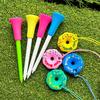 Cartoon Anti Lost Golf Tee Hanger with Tee Plastic Donut Design Golf Tee Ring with Strap Loss Prevention Golf Tee Holder for Men Women Golfers