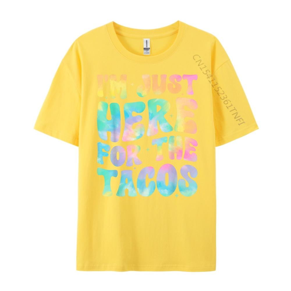 Im Just Here For The Tacos Food Funny Mexican Food Groovy 3XL Men Clothing Mens Shirt Mothers Day