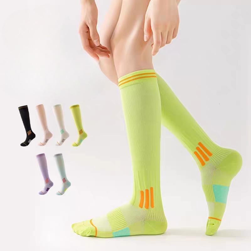 Summer Sports Calf Socks for Women, Fitness Running, Rope Skipping, Pressure Leg Slimming, Pressure Stockings, Long Tubes