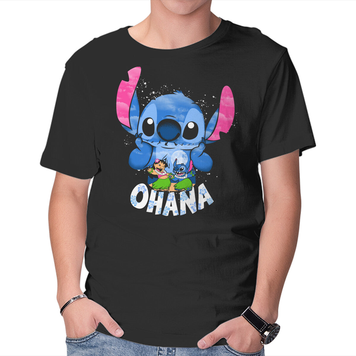 Unisex Crew Neck T-Shirt Dance Under The Moonlight Graphic Short Sleeve Casual Tee XL