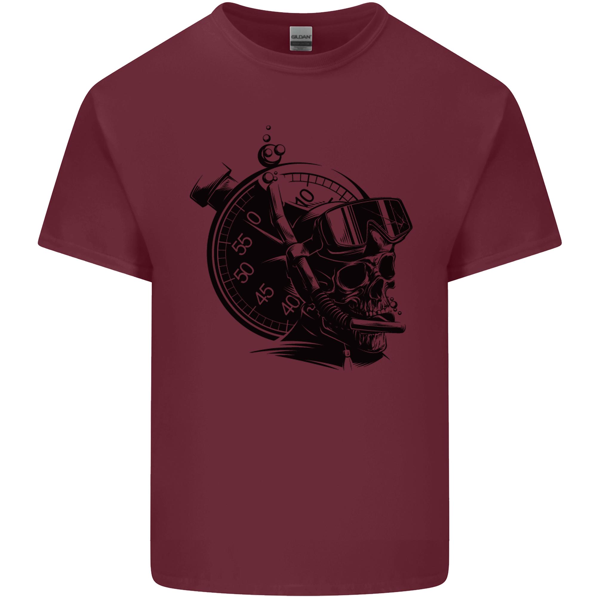 Scuba Diving Skull Diver Dive Deep Sea Unisexs Light Cotton TShirt S