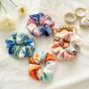 Dreamy Gradient Color Hair Elastic Vibrant Rainbow Transition Heavily Pleated Texture Artistic Color Blocking Hairpiece
