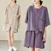 200 Jin Large Size Women's New Summer Fat MM Casual and Fashionable Shorts Shorts Suit Loose Two-piece Set