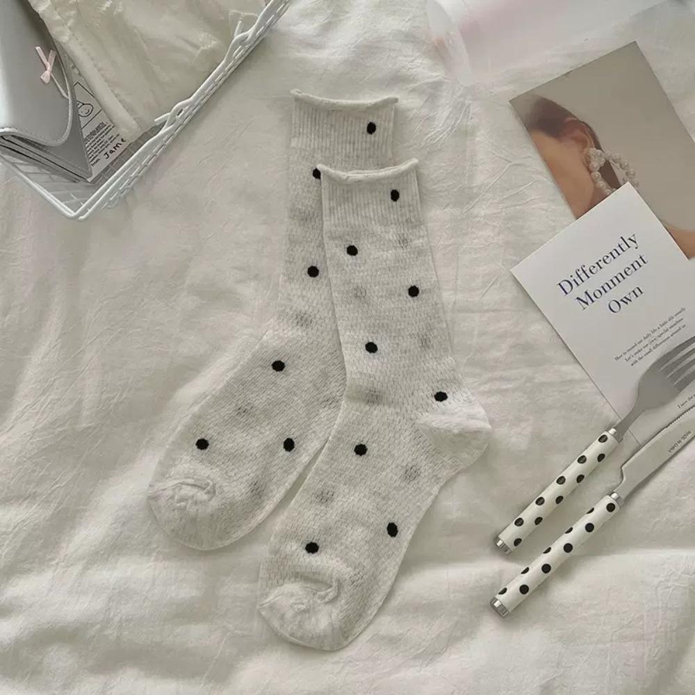 Breathable Women Socks Hollow Out Long Socks Fashion Mid Tube Socks  Summer