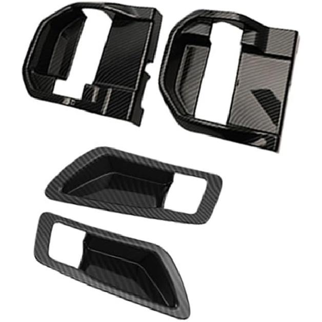 ERIDANUS Auto Accessories Fit for Toyota Sienna 2025 2024 2023 2022 2021 Car Inner Door Handle Bowl Cover (Carbon Fiber Style) ABS 4 PCS