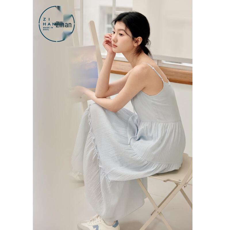 ZIHAN Women s French Resort A-line Strappy Dress M