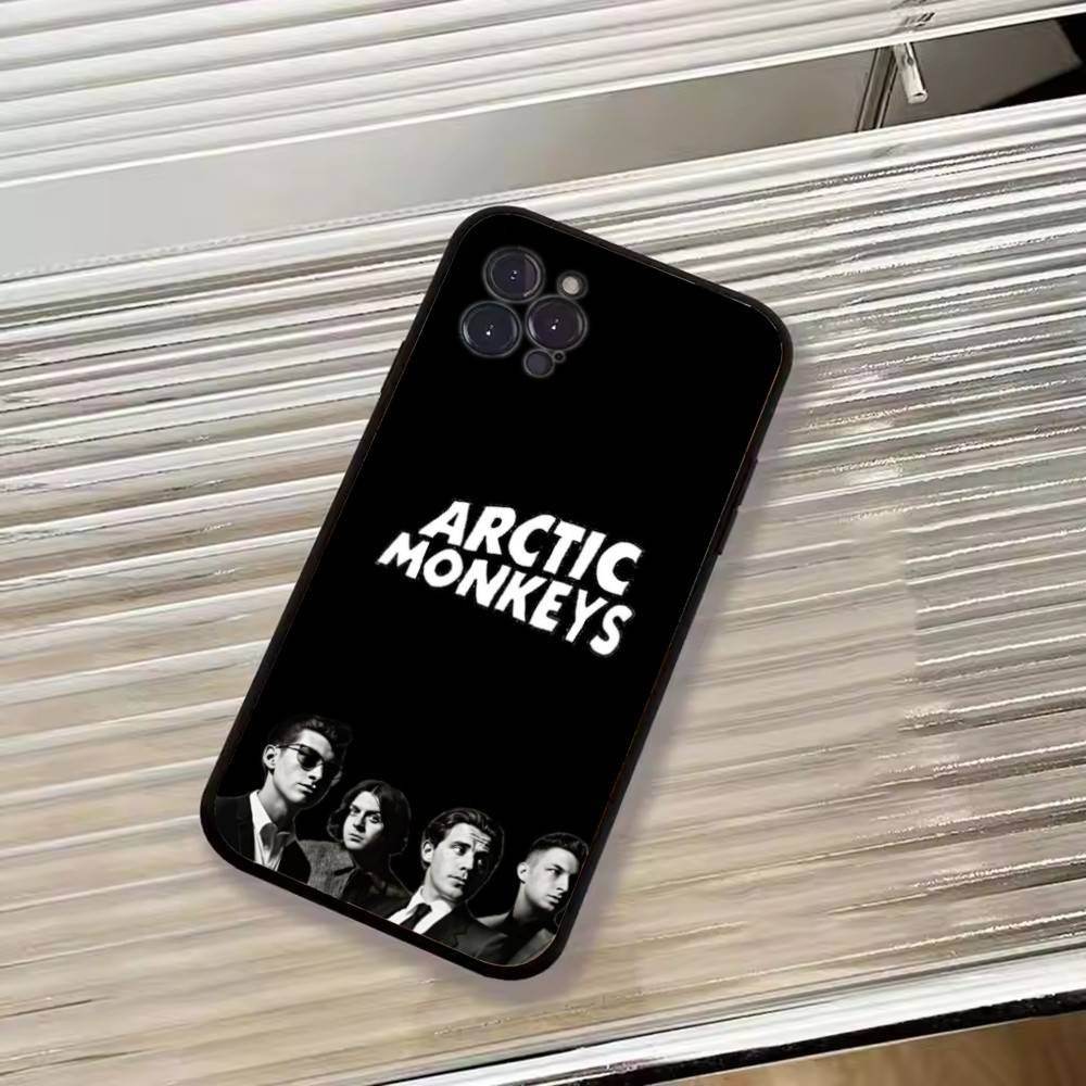 A-Arctic M-Monkeys Band Phone Case For iPhone 17,16,15,14,13,12,11 Plus,Pro Max,XS,Soft Silicone Black Cover