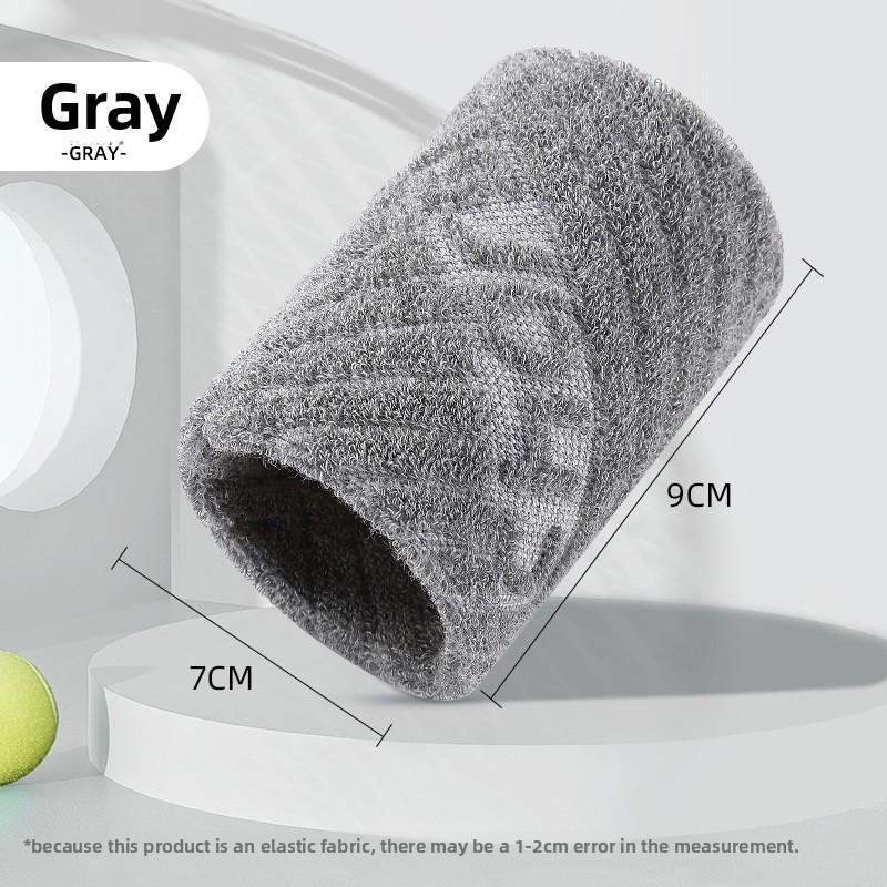 

1PCS Cotton Sport Wristbands for Running Outdoor Activities - Absorbent Sweatbands with Quick-Dry Fabric Universal Use L серый