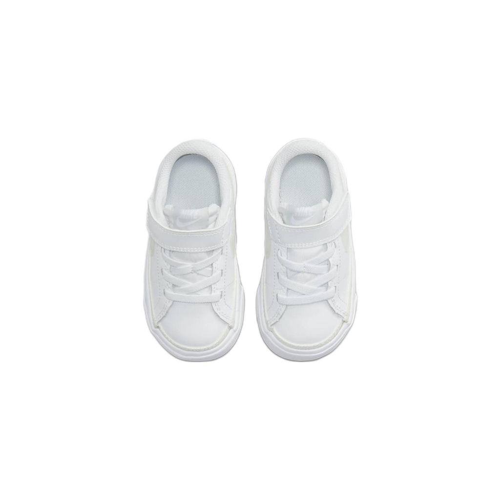 Nike Court Legacy TD Leather Slip Resistant Cushioning Low top Skateboard Shoes White Infant And Toddler DA5382-114