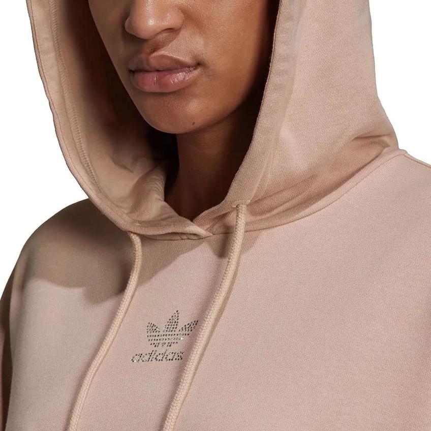 adidas FW22 Logo Print Hoodie Women Hoodies Pink HF9208