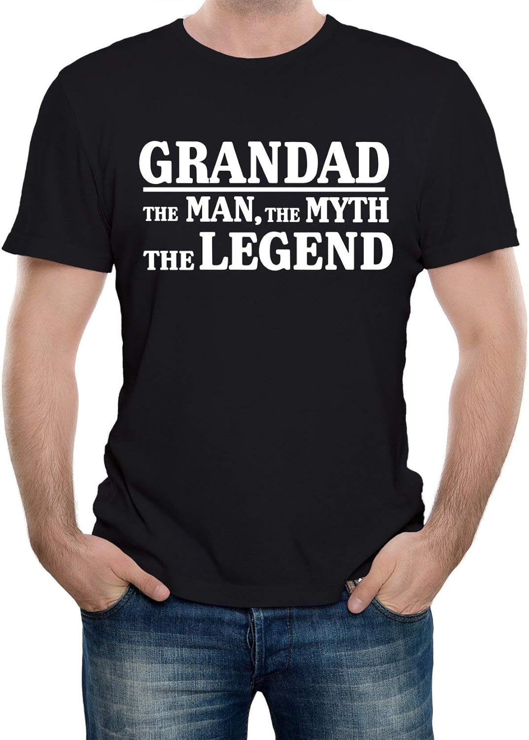 Grandad The Man The Myth The Legend Tshirt Gift XL чёрный