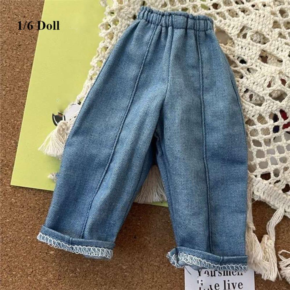 Elegant Knitted Cardigans Tops Cute Doll Jeans Pants for 1/4 1/6 BJD 30/45cm Dolls Doll Clothes