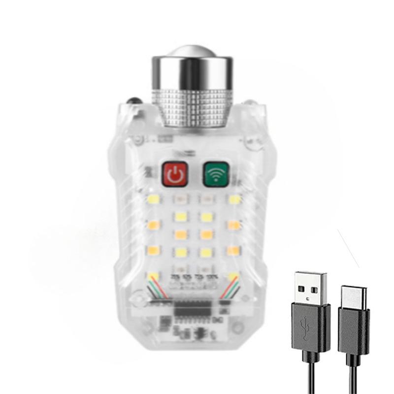 

EDC Фонарик-брелок Светодиодный свет с режимами индукции и флуоресценции USB Перезаряжаемый налобный фонарь для чрезвычайных ситуаций, работы, бега, езды на велосипеде white