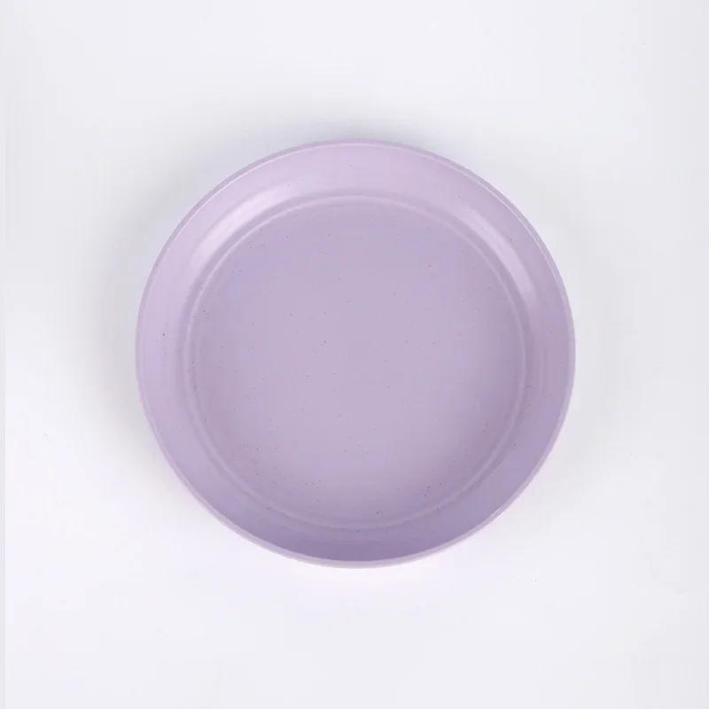 6pcs 15/20/23/25cm Lightweight Unbreakable Wheat Straw Plates Deep Dinner Plate for Kids Toddler Adult Dishwasher Microwave Safe