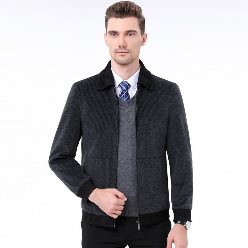 Autumn and winter woolen coats, short cashmere woolen coats, men's business formal casual woolen jackets