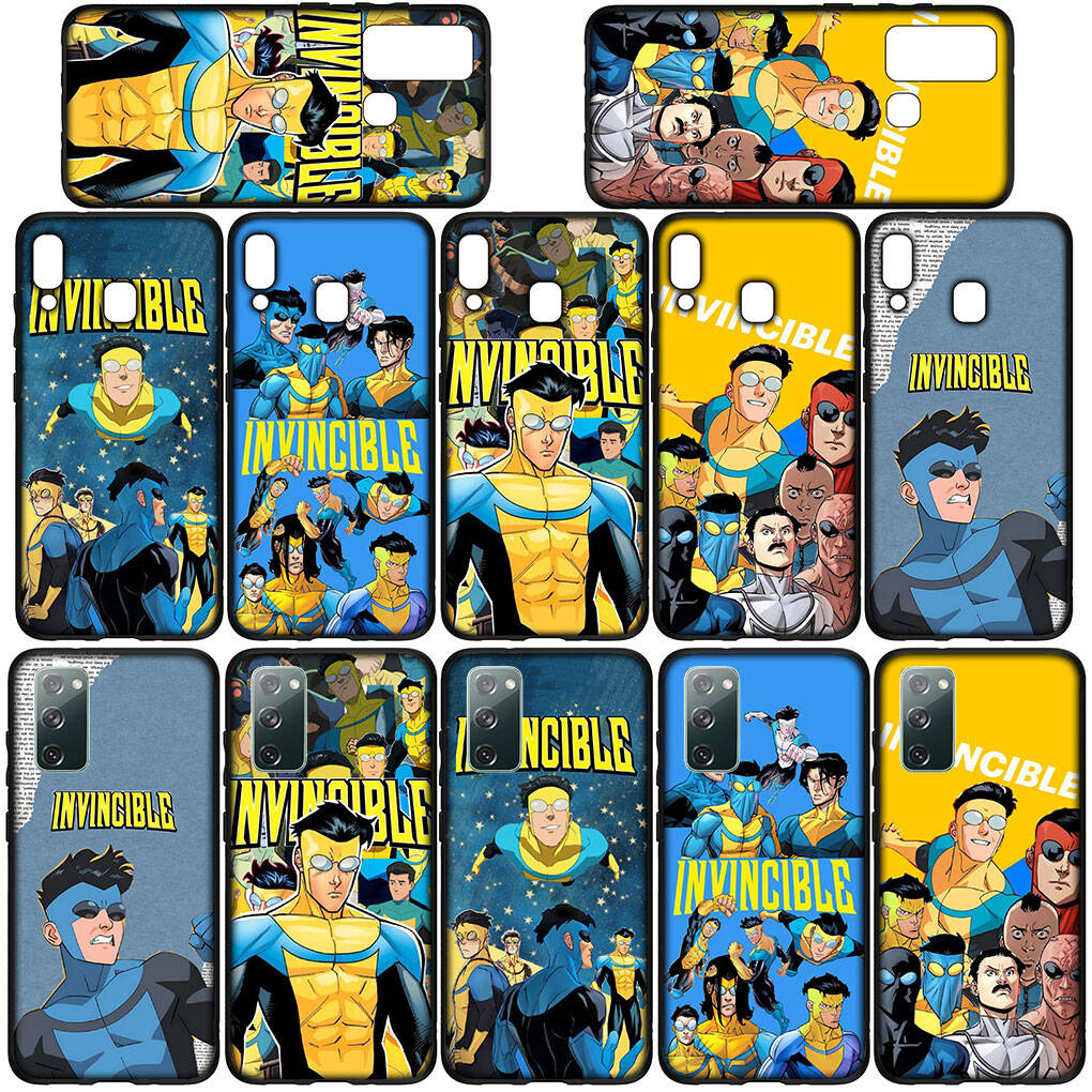 Phone Case for iPhone 17 16 15 Plus XR Huawei P30 P20 Lite Redmi Note 14 12 11 13 Pro Max OPPO A60 A80 A40 A18 A38 Cartoon I-Invincibles Collage Cover