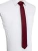 [JEMYGINS] Men's Burgundy Wine Red Tie, Extra Narrow Tie, Skinny Tie, 6cm Wide, Slim, for Young Men, Washable