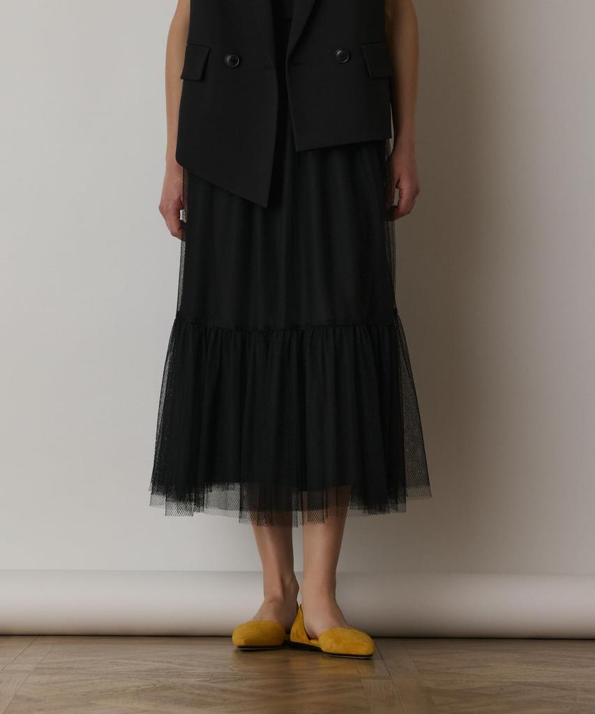 Tulle combination tiered dress