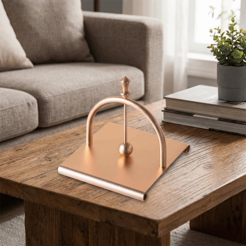 Creative Square Tissue Holder Retro Aluminum Napkin Stand Practical Tabletop Tissue Rack  Kitchen