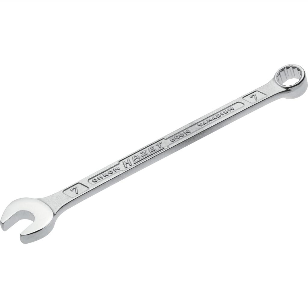 HAZET 600N-7 Combination Wrench, Silver, 7mm