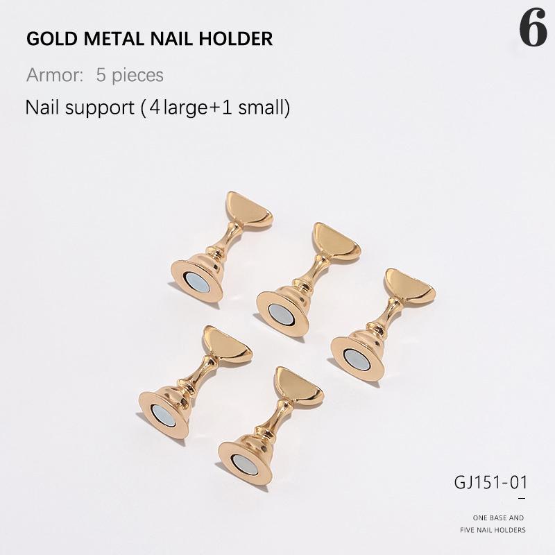 Log Magnetic Practice Holder Nails Tools Strong Magnet Stand Fake Nail Display Nail Support Accessories,
