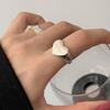 BF CLUB 925 Sterling Rings for Women Fashion Geometric Handmade Irregular Big Heart Shape Ring Party Christmas Gift