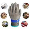 2 Paia Guanti da Lavoro Anti Taglio Resistenti ai Graffi Fibbia Regolabile Guanti di Sicurezza per Protezione Mani 23,5 cm 9,3 pollici Grigio