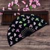 Folding Fan Portable Lightweight Decorative Bamboo Frame Reflective Butterfly Performance Hand Fan Party Decor