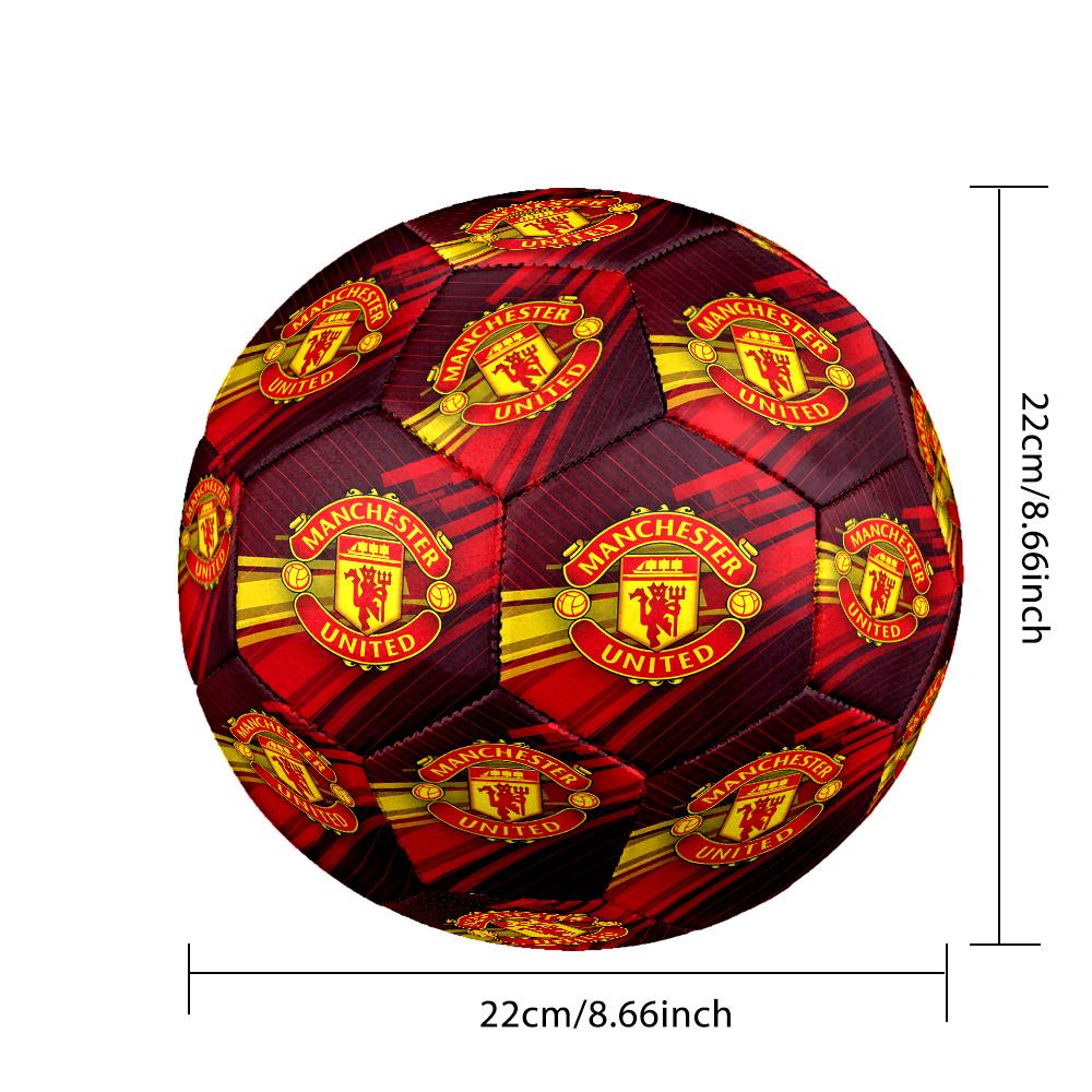 Manchester Crest Size 5 Football Machine-Stitched Indoor/Outdoor Training and Matches Perfect Commemorative Gift for Soccer Lovers