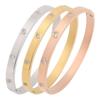 Stylish Men's & Women's Stainless Steel and Titanium Bracelets with Diamonds, Popular In Europe & America