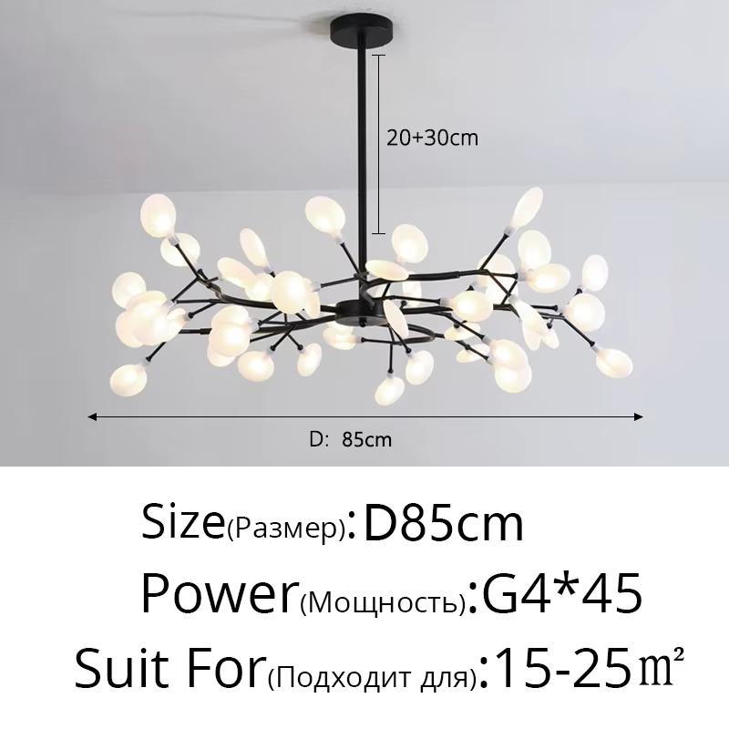 Nordic G4 Led Chandelier Lighting Modern Branch Pendant Light Living Room Gold / Black Art Decor Indoor Lighting(bulb NOT Included)
