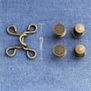 1 Set Nail-free Metal Jeans Button Snaps Detachable Pants Clips Buttons Pins DIY Waist Tightener Clothing Buckles Sewing Tools