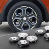 4 Stück Auto Radnabenkappe 56mm/60mm Nabenabzeichen Felgenabdeckung Logo für Renault Megane 2 3 Clio 4 Trafic Captur Kangoo Zoe - Set von 4
