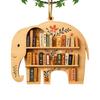 Book Lover Ornament Animal Wooden Cute Holiday Supplies Animal Bookshelf Ornament For Kids Adults Family Home Birthday Halloween