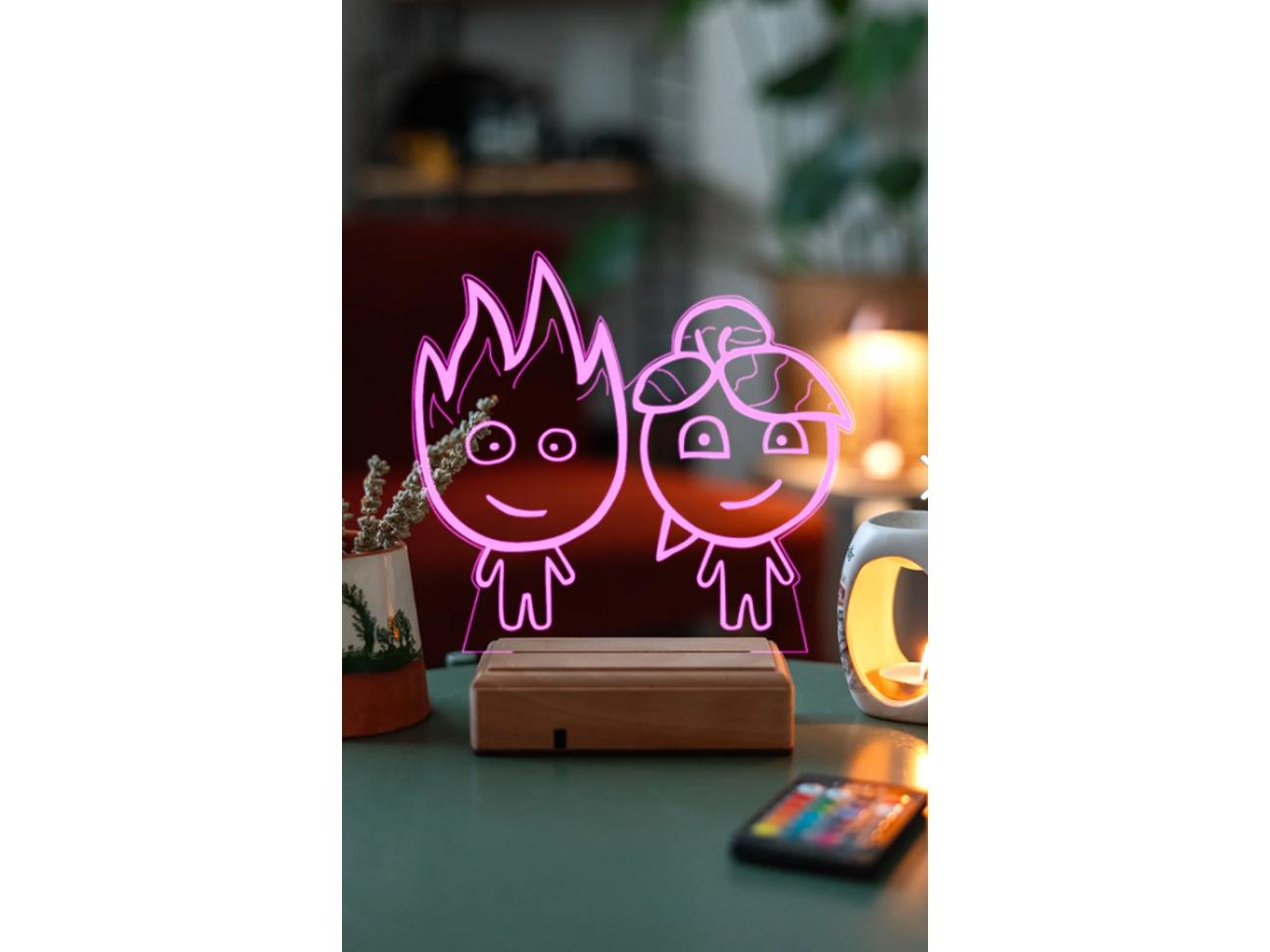 

Подарок «Огонь и вода», 16-цветный ночник с дистанционным управлением