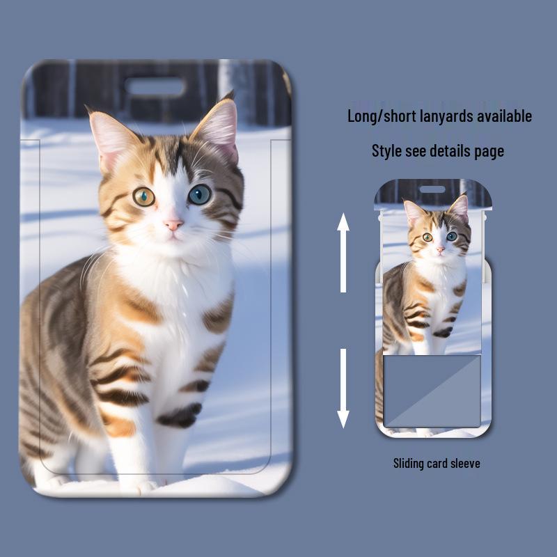 Naughty Cat Plastic Sliding ID & Badge Holder for Students & Work
