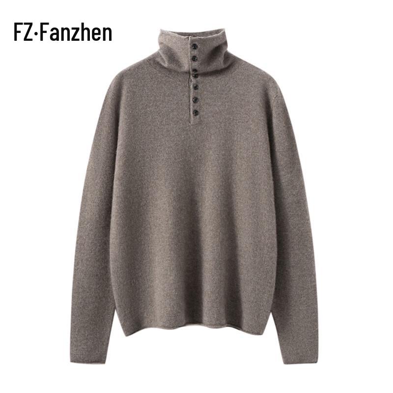 Fanzhen Women's Autumn/Winter Lapel Cashmere Blend Sweater