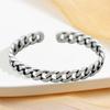 Fashion Twisted Rope Bangle 925 Sterling Silver Jewelry Simple Design Ins Trendy Retro Chain Opening Bracelets TYB637
