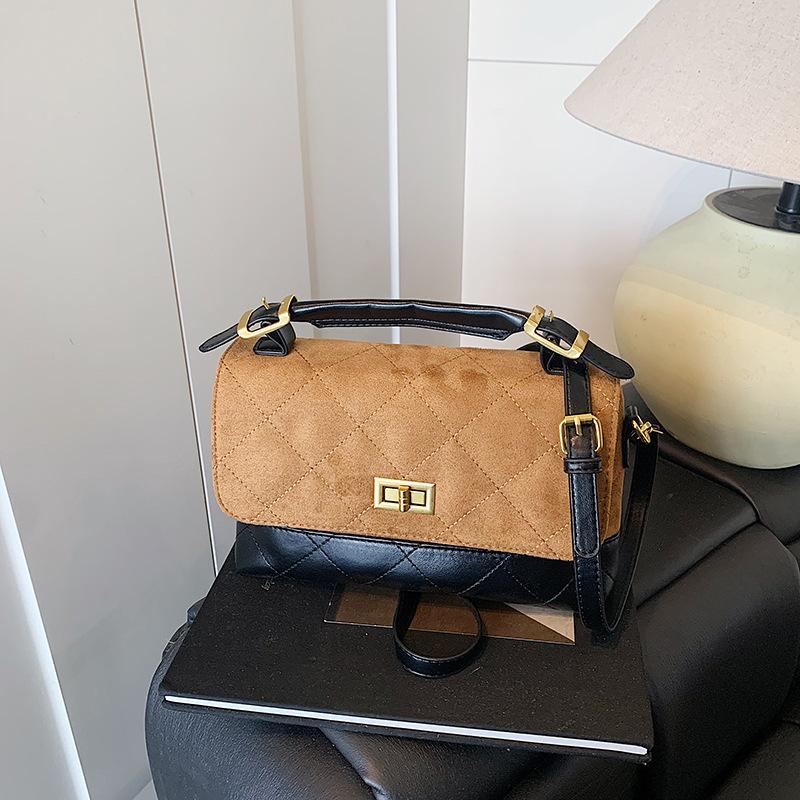 

Small bag women s new fashionable retro shoulder small square bag trendy chain messenger bag underarm bag коричневый