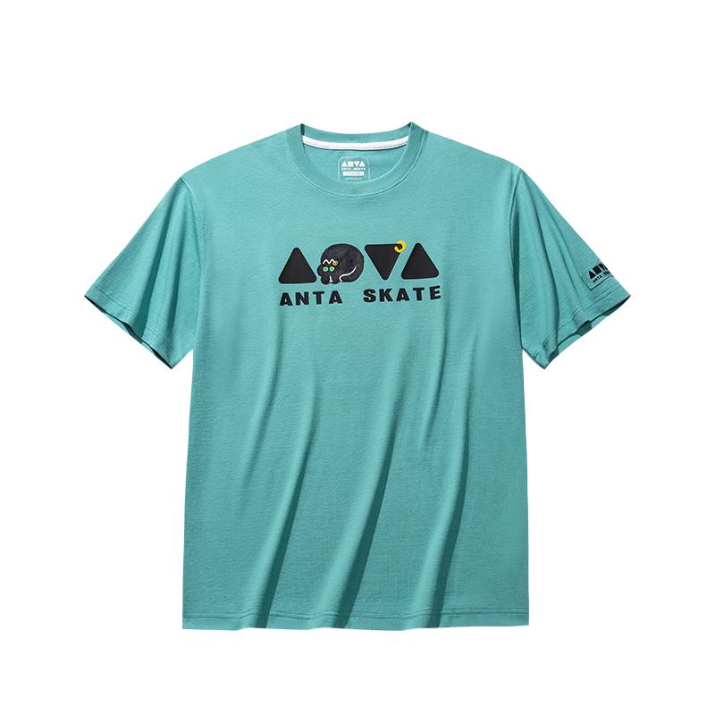 

Anta Simple Comfortable Versatile Breathable Loose Round Neck Letter Short Sleeve T-Shirt Unisex Tops 172538108-2 XL