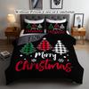 Christmas Theme Bedding Set 3D Printed Duvet Cover Set Skin-Friendly Single Double Size Christmas Decor Duvet Cover Set Gifts